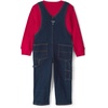 image:imageOSHKOSH BGOSH Baby Boys 2piece Overall SetsBlue Red Buffalo Check