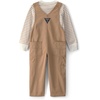image:imageOSHKOSH BGOSH Baby Boys 2piece Overall SetsBrown Ivory Stripe