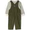 image:imageOSHKOSH BGOSH Baby Boys 2piece Overall SetsGreen White Stripe