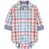 image:imageOSHKOSH BGOSH Baby Boys Buttonfront BodysuitMulti Orange Plaid