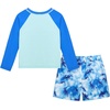 image:imageOSHKOSH BGOSH Toddlers and Baby Boys Swimsuit Trunk and Rashguard SetBlue
