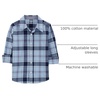 image:imageOshKosh BGosh Boys Long Sleeve Woven Buttonfront ShirtBlue Plaid