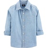 image:imageOshKosh BGosh Boys Long Sleeve Woven Buttonfront ShirtBlue Stripe Print