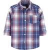 image:imageOshKosh BGosh Boys Long Sleeve Woven Buttonfront ShirtBlueRed Plaid