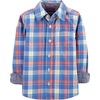 image:imageOshKosh BGosh Boys Long Sleeve Woven Buttonfront ShirtRooibos Plaid