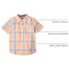 image:imageOshKosh BGosh Boys Short Sleeve Woven Buttonfront ShirtOrange Plaid