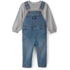 image:imageOSHKOSH BGOSH Baby Boys 2piece Overall SetsBlue Denim Grey