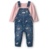image:imageOSHKOSH BGOSH Baby Girls 2piece Overall SetsBlue Pink Floral