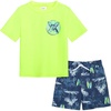 image:imageOSHKOSH BGOSH Toddlers and Baby Boys Swimsuit Trunk and Rashguard SetYellow