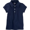 image:imageOshKosh BGosh Girls ShortSleeve Uniform PoloDeep Navy Blue