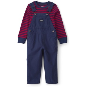 image:imageOSHKOSH BGOSH Baby Boys 2piece Overall SetsNavy Red Stripe