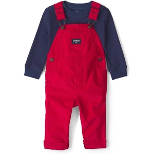 image:imageOSHKOSH BGOSH Baby Boys 2piece Overall SetsRed Blue Khaki Cabin