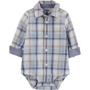 image:imageOSHKOSH BGOSH Baby Boys Buttonfront BodysuitMulti Plaid