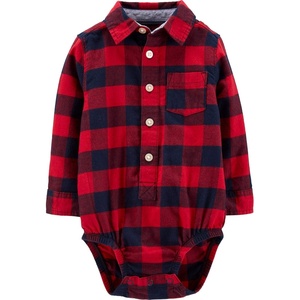 image:imageOSHKOSH BGOSH Baby Boys Buttonfront BodysuitRed Buffalo Plaid
