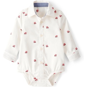 image:imageOSHKOSH BGOSH Baby Boys Buttonfront BodysuitWhite Train