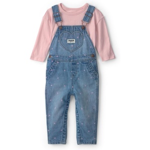 image:imageOSHKOSH BGOSH Baby Girls 2piece Overall SetsBlue Pink Denim