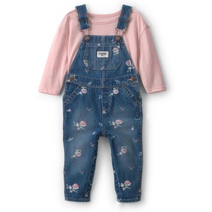 image:imageOSHKOSH BGOSH Baby Girls 2piece Overall SetsBlue Pink Floral