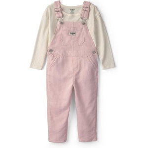 image:imageOSHKOSH BGOSH Baby Girls 2piece Overall SetsPink White Hickory Stripe