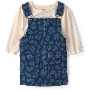 image:imageOSHKOSH BGOSH Baby Girls Dress SetBlue Dark Wash Chettah Print