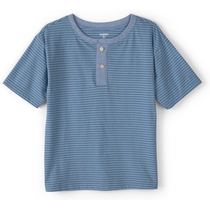 image:imageOSHKOSH BGOSH Boys Short Sleeve HenleyBlue Stripe