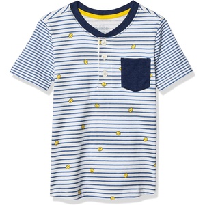 image:imageOSHKOSH BGOSH Boys Short Sleeve HenleySmiley Stripe