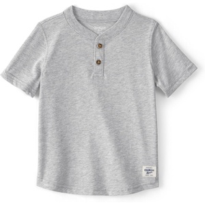 image:imageOSHKOSH BGOSH Boys Short Sleeve HenleySolid Grey