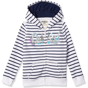 image:imageOSHKOSH BGOSH Girls Logo HoodieWhite Navy Stripe