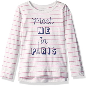image:imageOSHKOSH BGOSH Girls Sequin Pullover HoodieGrey Stripe Paris