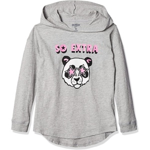 image:imageOSHKOSH BGOSH Girls Sequin Pullover HoodieHeather Grey