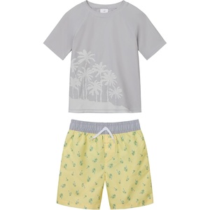 image:imageOSHKOSH BGOSH Toddlers and Baby Boys Swimsuit Trunk and Rashguard SetGrey
