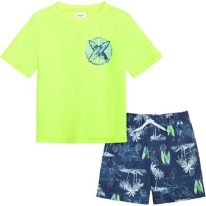 image:imageOSHKOSH BGOSH Toddlers and Baby Boys Swimsuit Trunk and Rashguard SetYellow