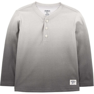 image:imageOshKosh BGosh Boys Long Sleeve HenleyBlack White Gradient