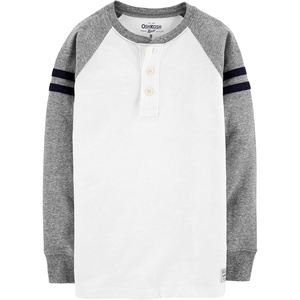 image:imageOshKosh BGosh Boys Long Sleeve HenleyIvoryGrey