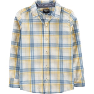 image:imageOshKosh BGosh Boys Long Sleeve Woven Buttonfront ShirtDandy Lion Plaid