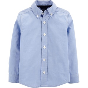 image:imageOshKosh BGosh Boys Long Sleeve Woven Buttonfront ShirtLight Blue Plaid