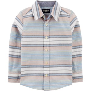 image:imageOshKosh BGosh Boys Long Sleeve Woven Buttonfront ShirtMulti Stripe