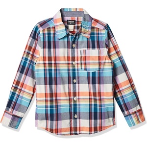 image:imageOshKosh BGosh Boys Long Sleeve Woven Buttonfront ShirtMulticolor Plaid