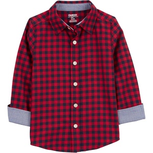 image:imageOshKosh BGosh Boys Long Sleeve Woven Buttonfront ShirtRed