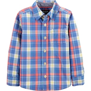 image:imageOshKosh BGosh Boys Long Sleeve Woven Buttonfront ShirtRooibos Plaid