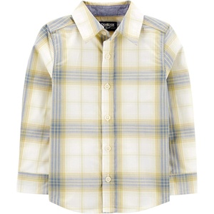 image:imageOshKosh BGosh Boys Long Sleeve Woven Buttonfront ShirtYellow Plaid
