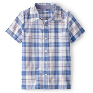 image:imageOshKosh BGosh Boys Short Sleeve Woven Buttonfront ShirtBlue