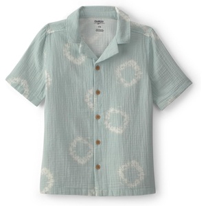 image:imageOshKosh BGosh Boys Short Sleeve Woven Buttonfront ShirtGreen