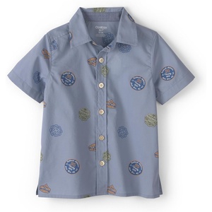 image:imageOshKosh BGosh Boys Short Sleeve Woven Buttonfront ShirtLight Blue