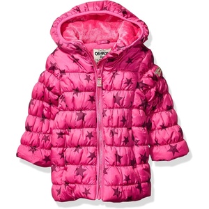 image:imageOshKosh BGosh Girls Perfect Colorblocked Heavyweight Jacket CoatWild Mulberry Magenta