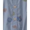 image:imageOSHKOSH BGOSH Boy Buttonfront Bodysuit Blue Patchwork 3M