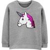 image:imageOSHKOSH BGOSH Girls Flip Sequin PulloverMedium Heather Grey