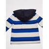 image:imageOshKosh BGosh Boys Hooded Rugby TopGreyBlue Stripe