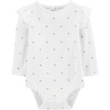 image:imageOSHKOSH BGOSH Baby Girls Longsleeve BodysuitIvoryGoldstar