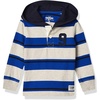 image:imageOshKosh BGosh Boys Hooded Rugby TopGreyBlue Stripe
