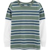 image:imageOshKosh BGosh Boys Layered TeeGreen Stripe